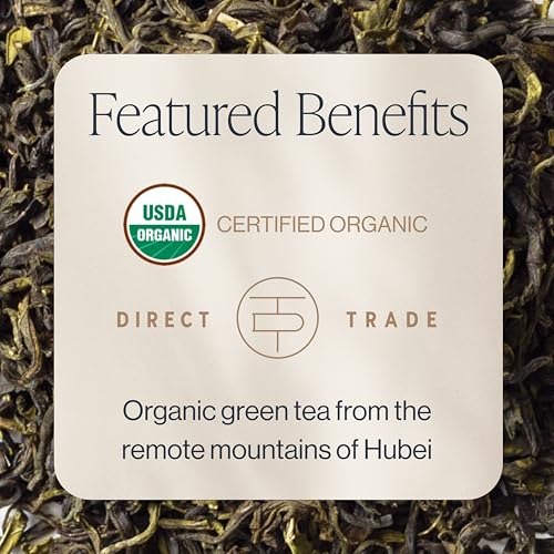 Rishi Tea Jasmine Organic Chinese Green Sachet Tea Bags, Caffeinated, 15ct | Floral Aroma and Taste, Jasmine Flower, Calm, Sustainable, 15 Servings