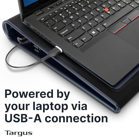 Targus 17 Inch Dual Fan Lap Chill Mat - Soft Neoprene Laptop Cooling Pad for Heat Protection, Fits Most 17" Laptops and Smaller - USB-A Connected Dual Fans for Heat Dispersion (AWE55US)