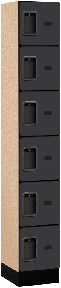 Salsbury Industries 36365MAH Six Tier Box Style Designer Wood Locker, 6' 3" x 15", Mahogany