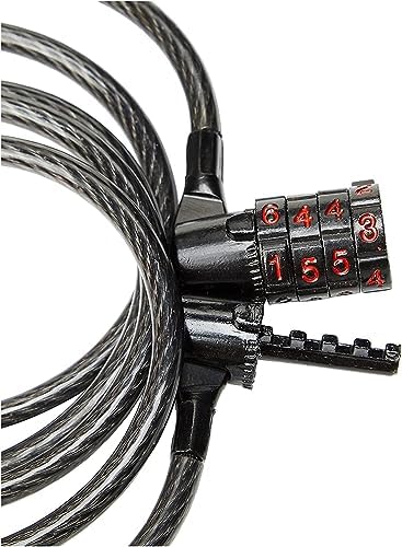 Kryptonite Keeper 512 Combo Bike Lock, 4ft. x 5mm Braided Steel Cable Anti-Theft Security Cable Lock with 4-Digit Combination for Outdoor Equipment