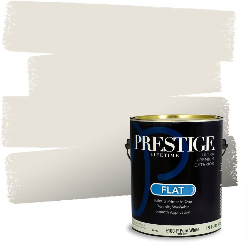 PRESTIGE Paints Exterior Paint and Primer In One, 1-Gallon, Satin, Comparable Match of Sherwin Williams* Black Magic*