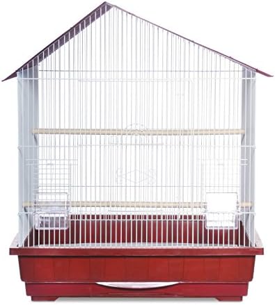Prevue Pet Products Square Top Parakeet Cage, White