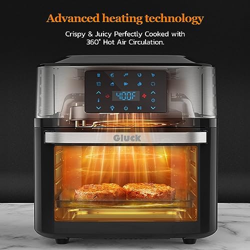 Air Fryer Oven Large 20 QT, Multifunctional 10-in-1 Airfryer Toaster Combo | Family Size, 3 Cooking Racks, Big Window, Rotisserie, Dehydrate, Bake