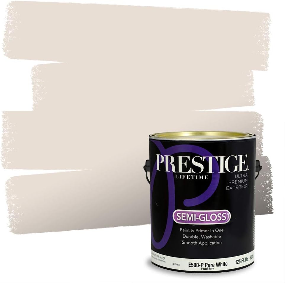 PRESTIGE Paints Exterior Paint and Primer In One, 1-Gallon, Flat, Comparable Match of Sherwin Williams* Sable*
