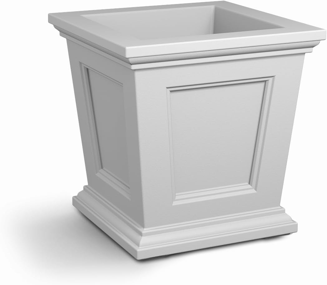 Mayne Fairfield 16in Self-Watering Square Planter, Black