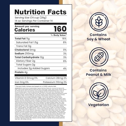 Hubs Peanuts Premium Salted Virginia Nuts, Non-GMO, Gluten Free Healthy Snacks - Irresistible Crunch & Flavored Peanuts - Made from Premium Ingredients - Vacuum-Sealed Tin - 2 Packs of 40 oz Cans