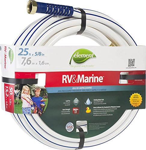 Swan Products ELMRV58050 Element RV & Marine Camping and Boating Water Hose 50' x 5/8", White