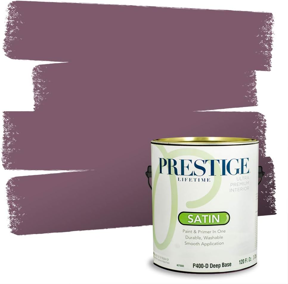 PRESTIGE Paints Exterior Paint and Primer In One, 1-Gallon, Satin, Comparable Match of Sherwin Williams* Ash Violet*