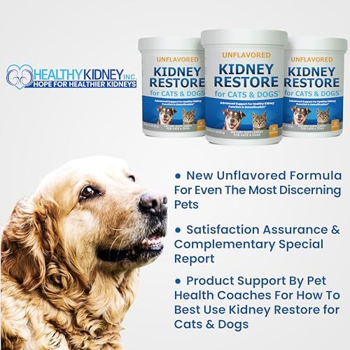 Cat and Dog Kidney Support, Natural Renal Supplements to Support Pets, Feline, Canine Healthy Kidney Function and Urinary Tract. Essential for Pet Health, Pet Alive, Easy to Add to Cats and Dogs Food