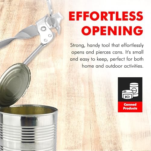 Chef Craft Select Can Opener with Tapper, 6.5 inches in length, Nickle Plated