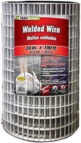 YARDGARD Galvanized Welded Wire Fence, 2 x 1-In. Mesh, 24-In. x 100-Ft.