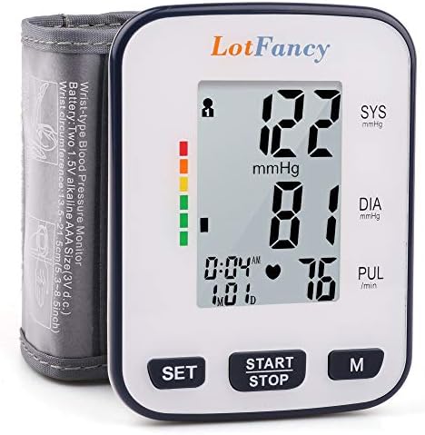 LotFancy Wrist Blood Pressure Monitor for Home Use