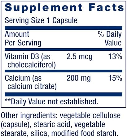 Life Extension Calcium Citrate with Vitamin D, 200 Capsules | Super-Absorbable Calcium for Optimal Bone Health, Gluten-Free & Non-GMO