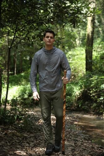 FOREST PILOT Big Ball Head Wooden Walking Stick Nature Color, 48 Inches