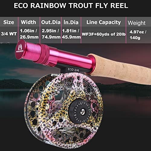 Maxcatch Women's Elegant Pink Fly Fishing Rod: 2/5-weight with Rod Tube