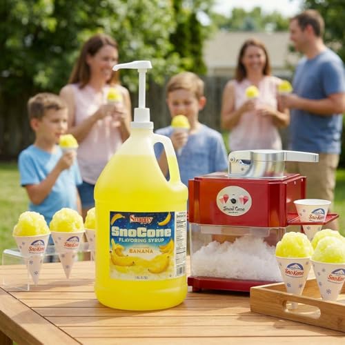Snappy Root Beer Sno Cone Syrup, 1 Gallon (128 oz), Ready to Use for Snow Cone Machines and Shaved Ice