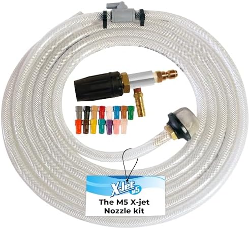 X-Jet M5#13 Kit | 4-4.5 GPM | Adjustable Long-Range External Injection Variable Pressure Washing Nozzle | Perfect for Washing Residential & Commercial Properties from the Ground | W/ 2000 to 4500 PSI