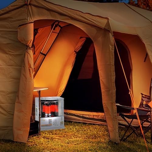 Sengoku HeatMate Indoor & Outdoor Portable Kerosene Oil Heater, 10, 000 BTU, White - Cordless Space Heating Machine for Home, Office, Garage, Basement