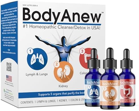 MediNatura BodyAnew Cleanse/Detox – Cleansing Drops that Support 5 Organs for Body Purification Support – 5 oz