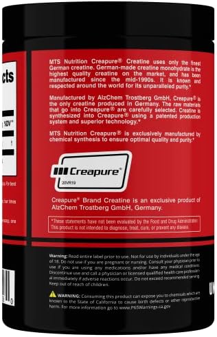 MTS Nutrition Creapure Creatine Powder - Muscle Growth & Recovery Supplement - 80 Servings Unflavored