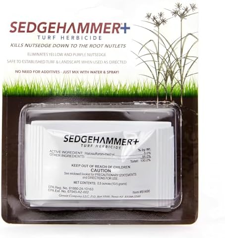 Sedgehammer Plus Turf Solution, 13.5 Grams, Nutsedge Control | Lawns, Golf Courses, Sports Fields, Vegetation Management