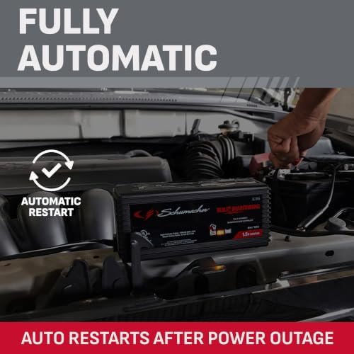 Schumacher Electric 1.5A Car Battery Charger & Maintainer, 6V/12V – SC1355