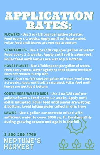 Neptune's Harvest Fish & Seaweed Liquid Fertilizer (2-3-1) - 1 Gallon Bottle - Plant Food for Garden - Indoor & Outdoor Organic Plant Fertilizer for Vegetables, Flowers, Fruit, and Lawns