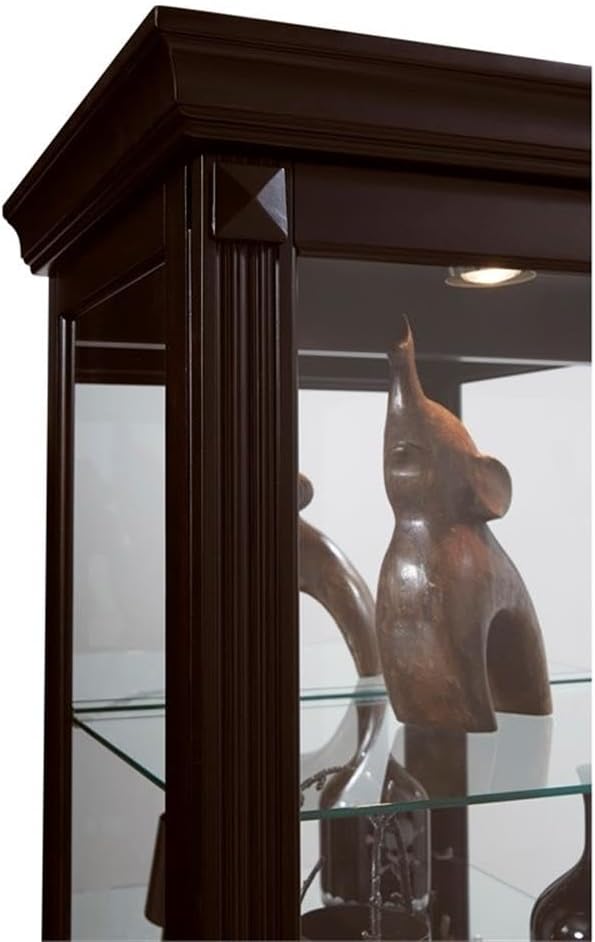 Pulaski Curio, 29 by 20 by 80-Inch, Dark Cherry Brown