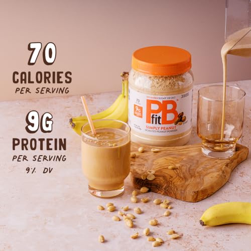 PBfit Simply Peanut Powder 24 Oz, 9g Protein, One Ingredient
