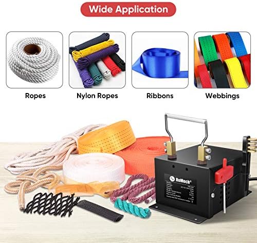 ROMECH 30W Electric Rope Cutter, Hot Knife Thermal Blade, Bench Mount Cutting Tool Kit for Braid Fabric Webbing Belting Ribbon (30W, RM-016)