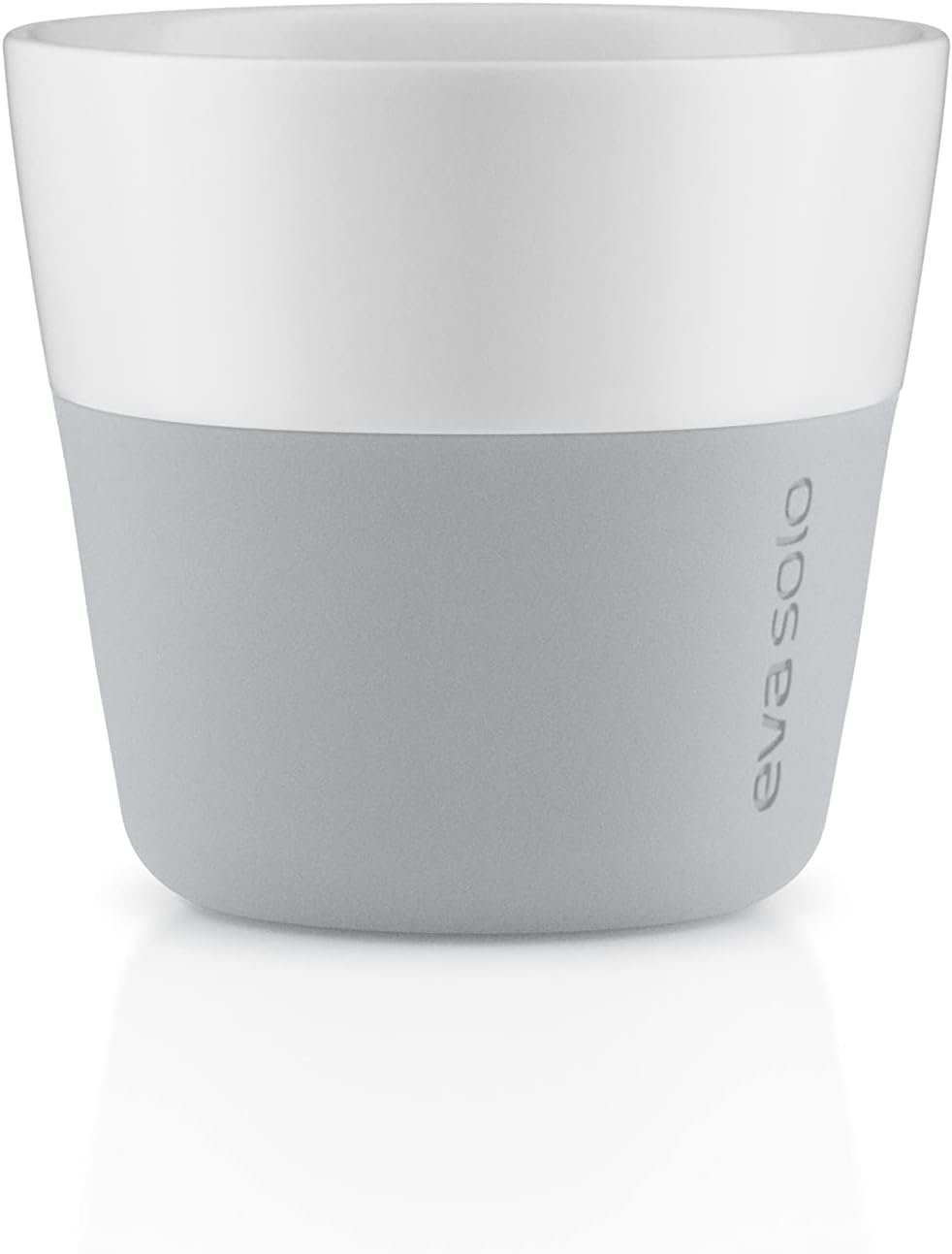 Eva Solo | 2 Lungo Tumbler Mugs | 8 oz Porcelain Coffee Cup Tumblers with Silicone-coated Grip | Danish Design, Functionality & Quality | Black