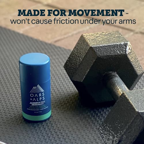 Oars + Alps Aluminum Free Men's Deodorant, Clear + No Residue, 2pk, 2.6oz