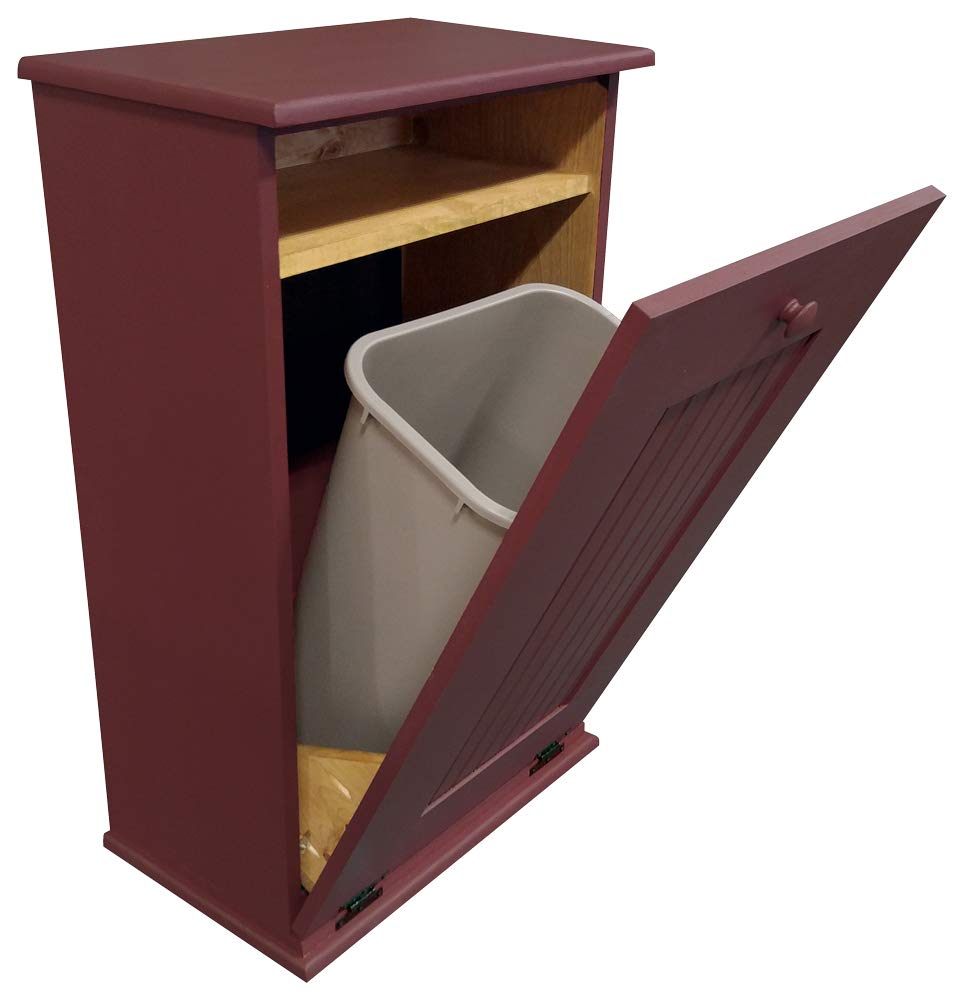 Sawdust City Tilt-Out Wooden Trash Bin Holder (Old - Black)