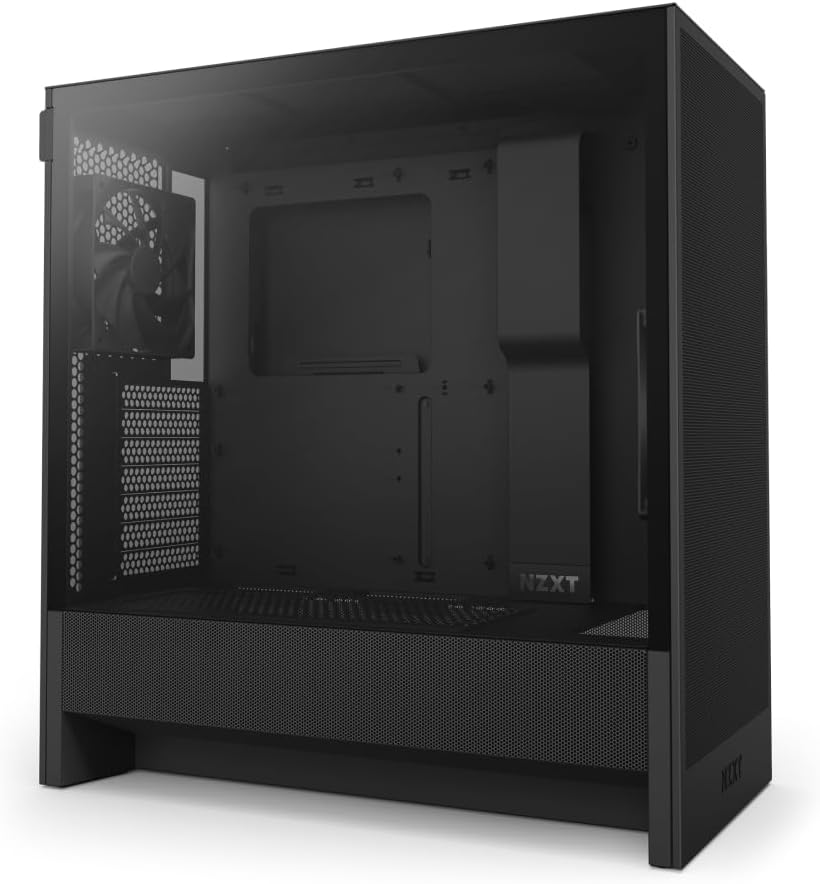 NZXT H5 Flow RGB - Compact ATX Mid-Tower PC Case - White | Compact mid-tower with included F360 RGB Core fans, 360mm radiator support, tempered glass. CAM-ready RGB out of the box.