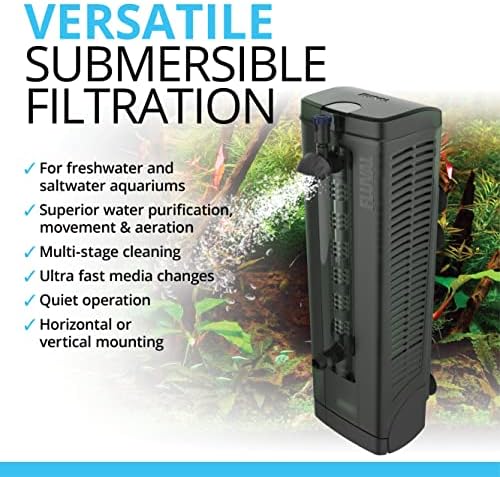 Fluval U4 Underwater Filter, Freshwater and Saltwater Aquarium Filter, A480,Black