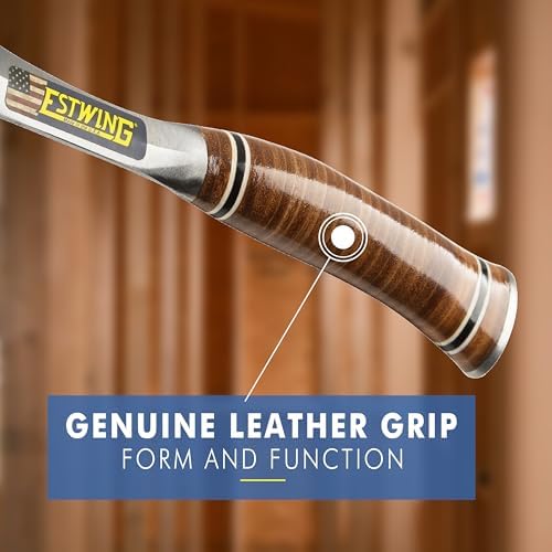 ESTWING Sportsman's Axe - 14" USA Made Special Edition Camping Hatchet with Forged Steel Construction & Genuine Leather Grip - E24ASEA | Made in USA, Outdoor Versatility, Genuine Leather Grip, Forged In One Piece, Heavy Duty Sheath
