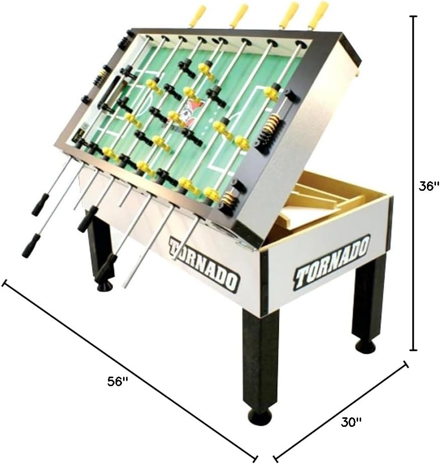 Tornado Tournament 3000 Foosball Table - Made in the USA - Commercial Quality for the Home - Incredible Table Soccer Game