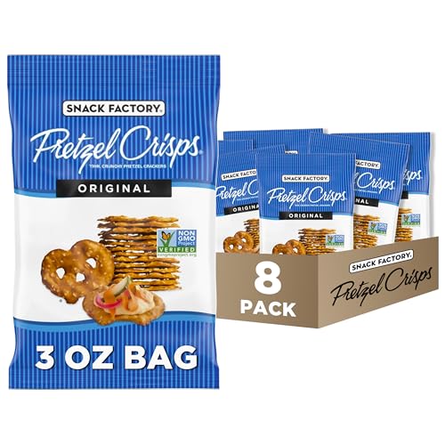 Snack Factory Original Pretzel Crisps, Non-GMO, 14 oz Party Size Bag