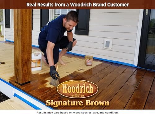Timber Oil Deep Penetrating Stain for Wood Decks, Fences, Siding, and Log Cabins - 1 Gallon, Western Cedar (Covers 150 sq. ft.)