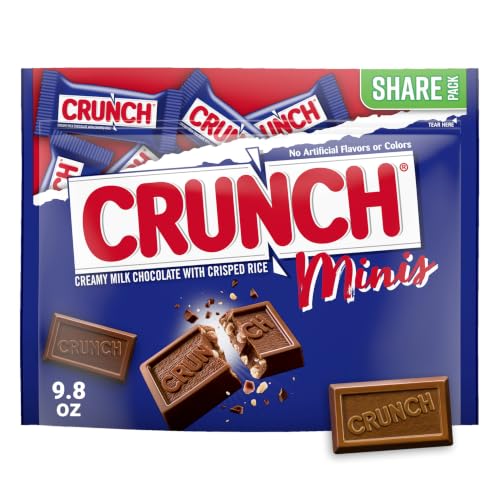 CRUNCH Full-Size Candy Bar, Creamy Milk Chocolate with Crunchy Crisped Rice, 36 Individually Wrapped Bars, 1.55 oz Each