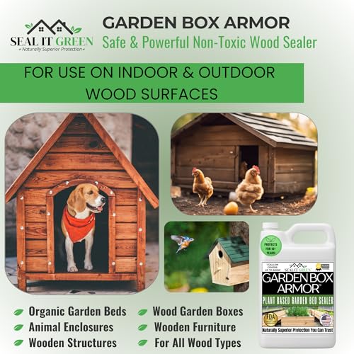Garden Box Sealer | FDA Food Contact Safe Plant-Based Wood Sealant for Raised Bed