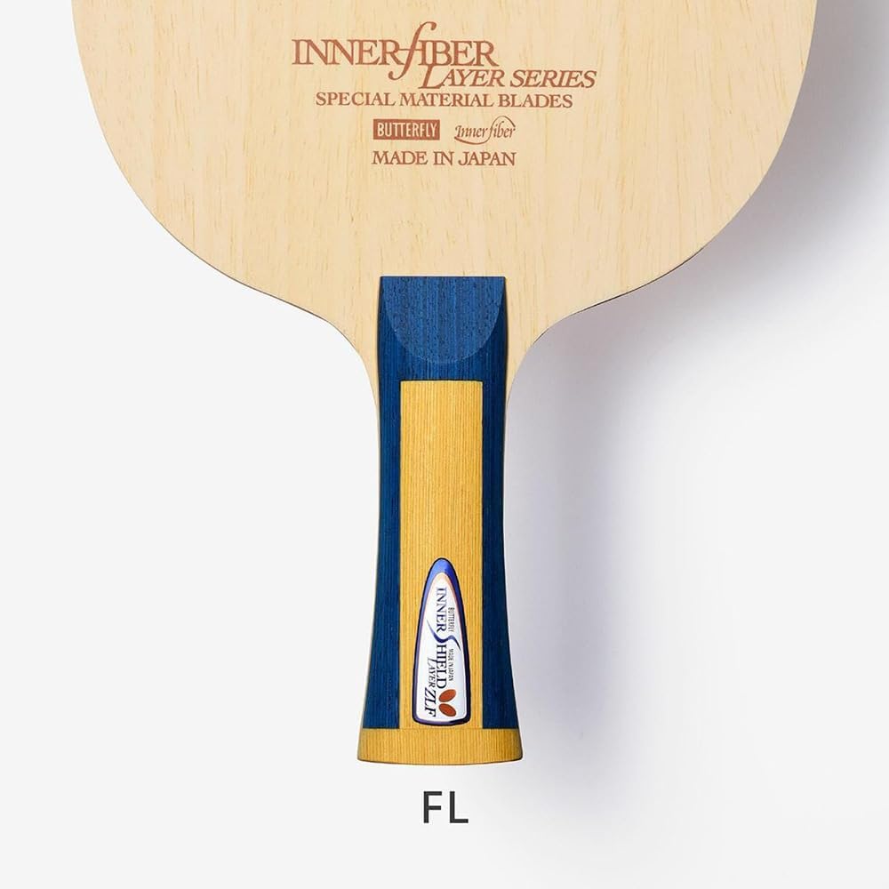 Butterfly Innershield Layer ZLF Blade - ZL Fiber Blade - Professional Butterfly Table Tennis Blade - Available in FL and ST Shakehand Handle Styles - Made in Japan