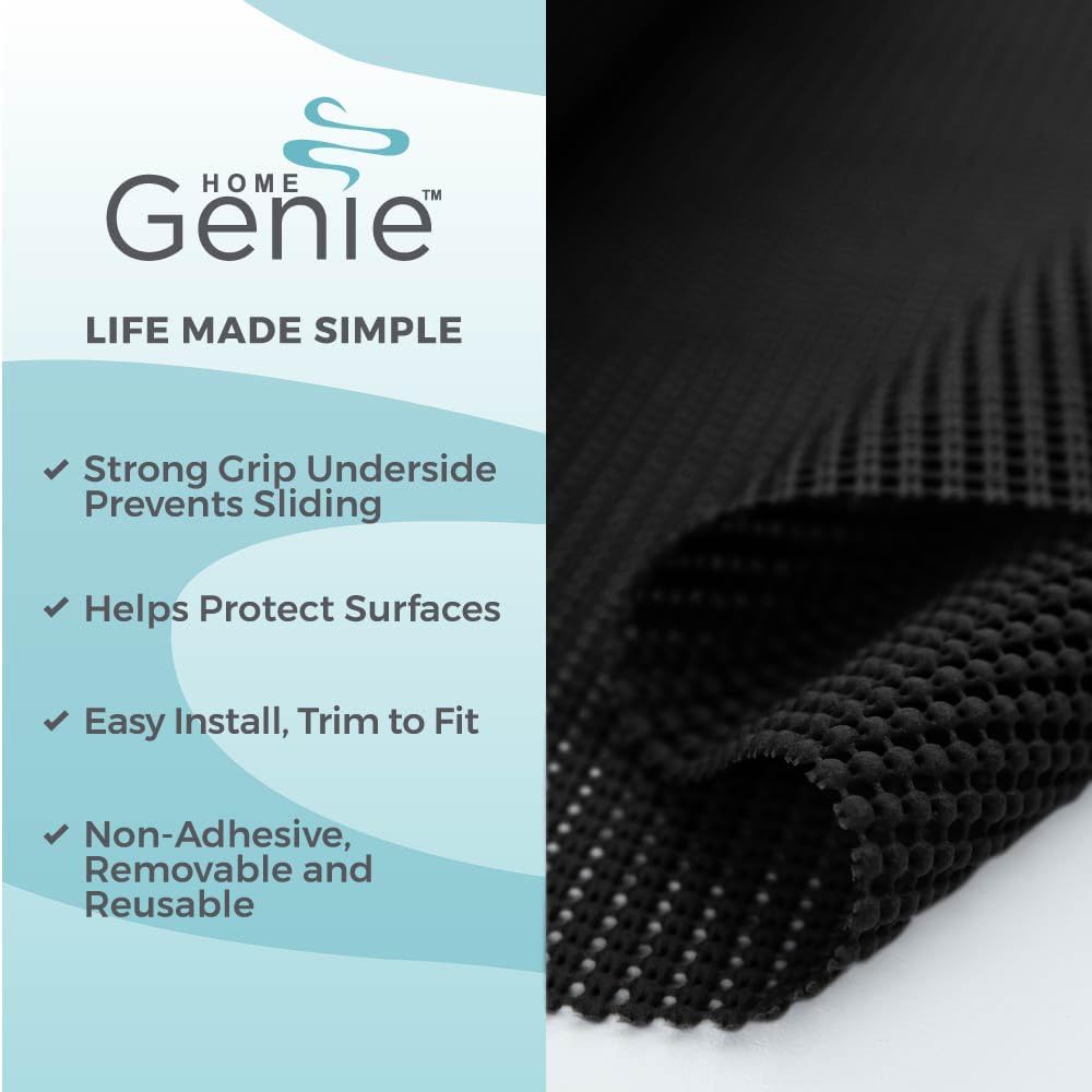 HOME GENIE Shelf Drawer and Cabinet Liner, Non Adhesive, 12x20 Soft Gray