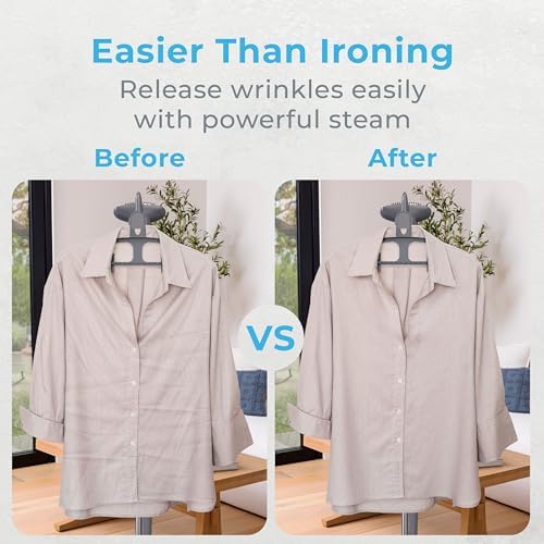 Pure Enrichment PureSteam XL Standing Fabric Steamer - Professional Wrinkle Remover Heats in 45 Seconds, 1/2-Gallon Tank for 1 Hour of Steaming