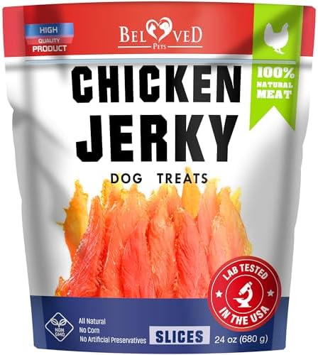 Beloved Pets Dog Treats Chicken Jerky 1.5 lb – Dog Food & High Protein Chews for Large