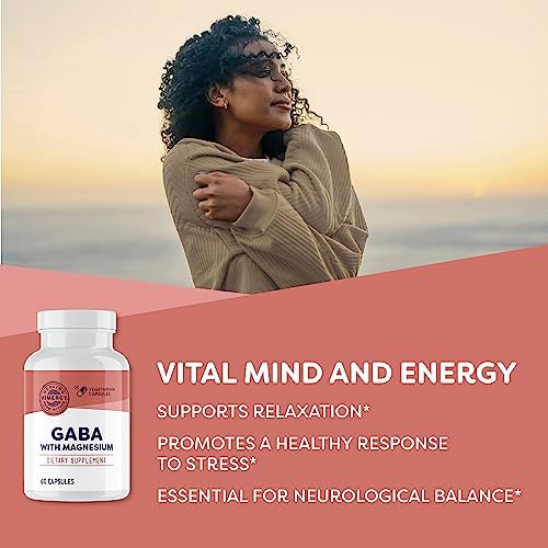Vimergy GABA with Magnesium Supplement for Calm, 60 Capsules and Servings