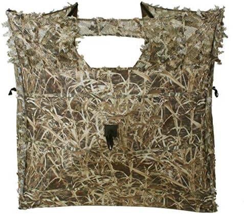 AUSCAMOTEK Pop Up Ground Blind for Deer Duck Turkey Hunting Portable Quick Setup Lightweight Green/Brown/Dry Grass Ground Peg Included
