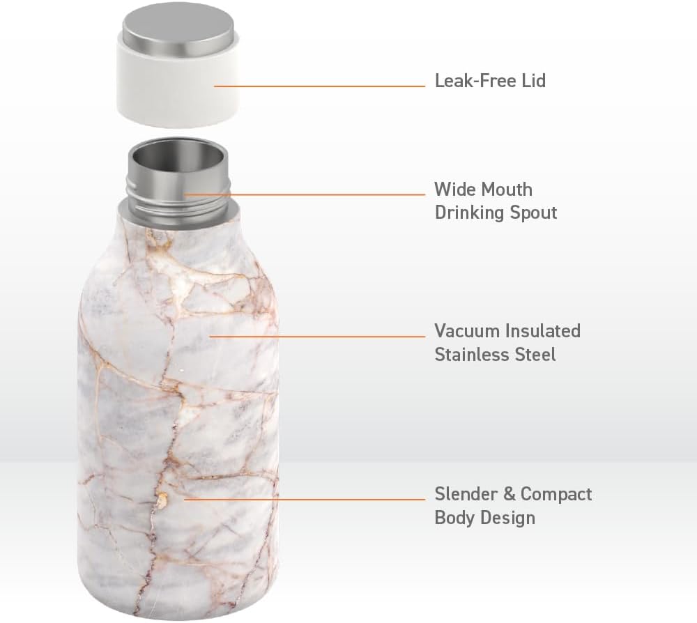 Urban Insulated and Double Walled Stainless Steel Bottle 16 Ounce by Asobu (Pastel Blue)
