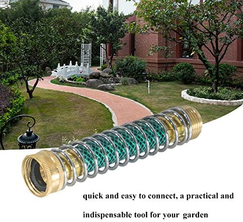 Hourleey Garden Hose Protector, Hose Extension Adapter with Coil Spring, 2 Pack