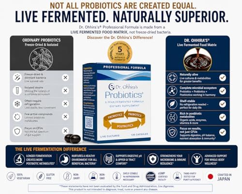 Dr. Ohhira’s Probiotics Professional Formula – 5-Year Fermented Japanese Probiotic with Prebiotics